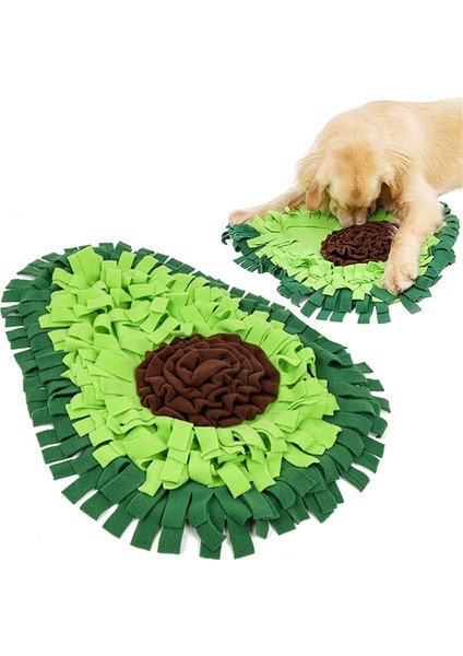Köpekler Için Besleme Mat Doğal Yiyecek Arama Becerilerini Teşvik Eder Dayanıklı ve Makine Yıkanabilir Avokado Şekli Pet Koklama Ped | Köpek Oyuncakları - (Yurt Dışından)