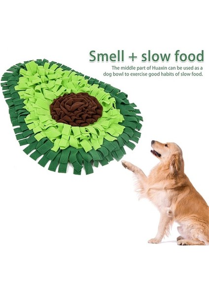 Köpekler Için Besleme Mat Doğal Yiyecek Arama Becerilerini Teşvik Eder Dayanıklı ve Makine Yıkanabilir Avokado Şekli Pet Koklama Ped | Köpek Oyuncakları - (Yurt Dışından)