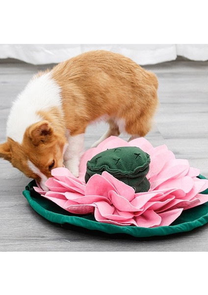 Lotus Şekli Pet Köpek Snuffle Mat Burun Kokusu Eğitim Battaniye Koku Pad Yavaş Besleme Kase Gıda Dağıtıcı Halı | Köpek Oyuncakları - (Yurt Dışından)