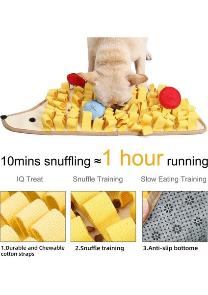 Küçük Kirpi Şeklinde Pet Köpek Snuffle Mat Burun Kokusu Eğitim Battaniye Kelepiş Pad Yavaş Besleme Kase Gıda Dağıtıcı Halı Oyuncaklar | Köpek Oyuncakları - (Yurt Dışından)