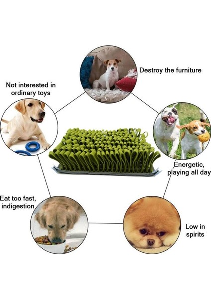 Pet Köpek Snuffle Mat Burun Kokusu Eğitim Battaniye Kelepiş Pad Yavaş Besleme Kase Gıda Dağıtıcı Halı Stres Rahatlatmak Kaymaz Oyuncak | Köpek Oyuncakları - (Yurt Dışından)