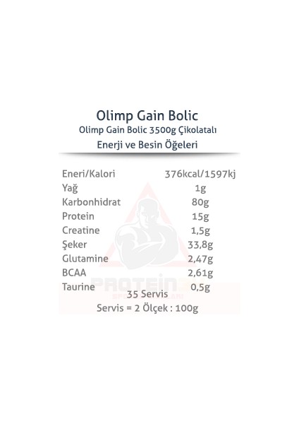 Gain Bolic 6000 3500 Gr - Çikolata Aroma -