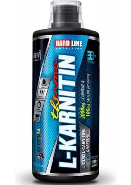 Hardlıne Thermo L-Karnitine Sıvı 1000 Ml Şeftali Aromalı