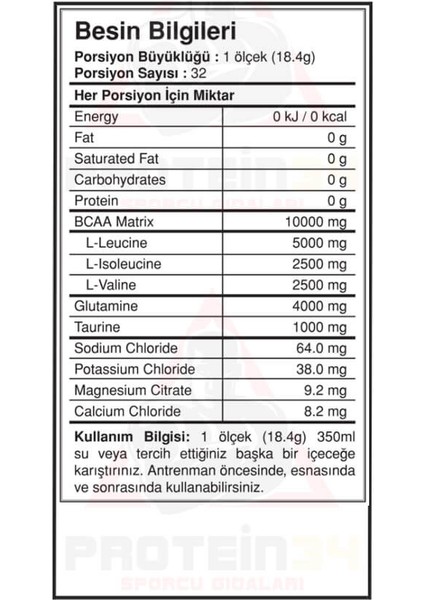 Bigjoy Bcaabig 589 Gr Yeşil Elmalı Bcaa