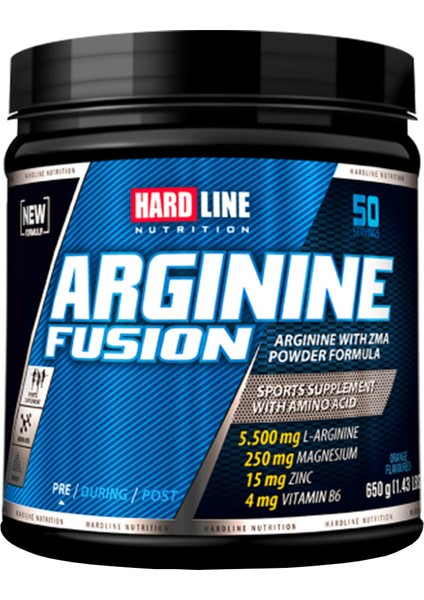 Hardline Arginine Fusion Portakal Aromalı 650 gr Aromalı Arjinin