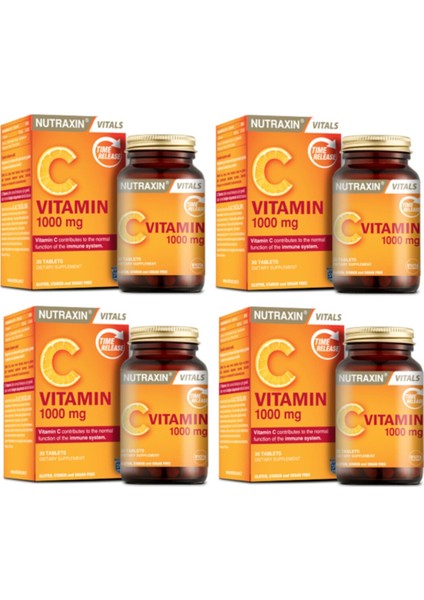 30 Tablet 1000mg C Vitamini X4 Adet