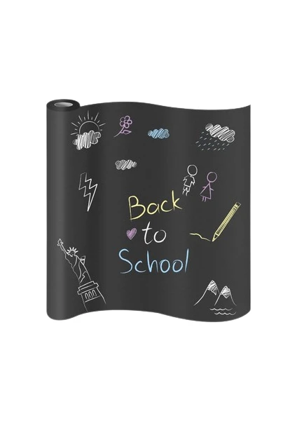 Egonex-Yapışkanlı Kara Tahta Sticker Blackboard 45 x 200 cm