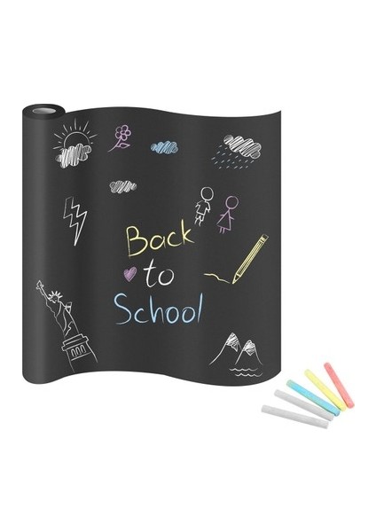 Egonex-Yapışkanlı Kara Tahta Sticker Blackboard 45 x 200 cm