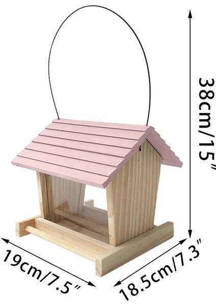 Kuş Besleyici Ahşap Bahçe Dekoru Yabani Kuş Yem Dağıtıcı Ahşap Kuş Evi ile Ahşap Kuş Evi Ev Bahçe Yard Dekorasyon | Kuş Kafesleri ve yuvalar - (Yurt Dışından) fırsatları