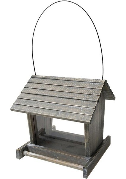Kuş Besleyici Ahşap Bahçe Dekoru Yabani Kuş Yem Dağıtıcı Ahşap Kuş Evi ile Ahşap Kuş Evi Ev Bahçe Yard Dekorasyon | Kuş Kafesleri ve yuvalar - (Yurt Dışından)