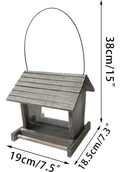 Kuş Besleyici Ahşap Bahçe Dekoru Yabani Kuş Yem Dağıtıcı Ahşap Kuş Evi ile Ahşap Kuş Evi Ev Bahçe Yard Dekorasyon | Kuş Kafesleri ve yuvalar - (Yurt Dışından) modelleri