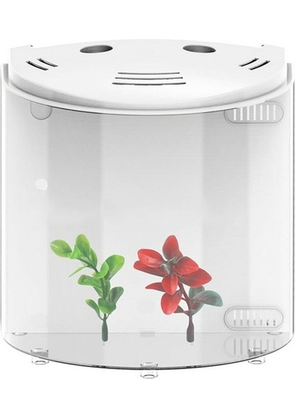 5l Balık Tankı USB LED Filtrasyon Simülasyon Su Bitkileri Taşınabilir Mini Akvaryum Ev Dekor 180 Derece Açık Oturma Odası Masaüstü | Akvaryumlar ve tanklar - (Yurt Dışından)