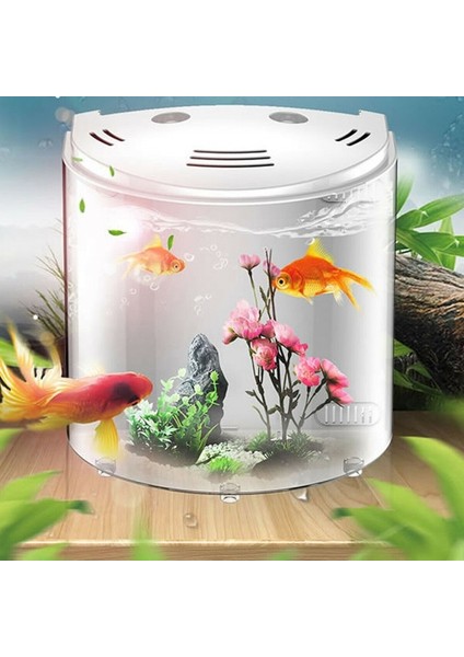 5l Balık Tankı USB LED Filtrasyon Simülasyon Su Bitkileri Taşınabilir Mini Akvaryum Ev Dekor 180 Derece Açık Oturma Odası Masaüstü | Akvaryumlar ve tanklar - (Yurt Dışından) modelleri