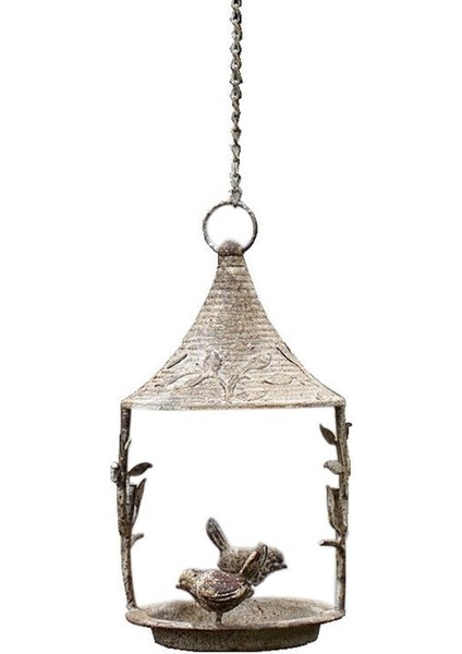 Papağan Kuş Besleyici Metal Ev Bahçe Dekor Retro Rustik Vintage Yıpranmış Ülke El Yapımı Kuş Besleyici | Kuş Besleme - (Yurt Dışından)