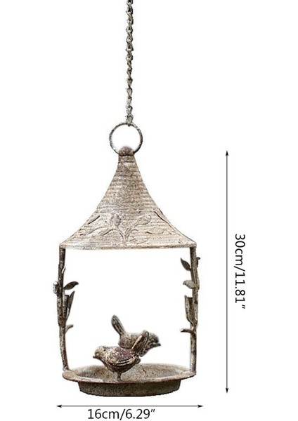 Papağan Kuş Besleyici Metal Ev Bahçe Dekor Retro Rustik Vintage Yıpranmış Ülke El Yapımı Kuş Besleyici | Kuş Besleme - (Yurt Dışından) fırsatları