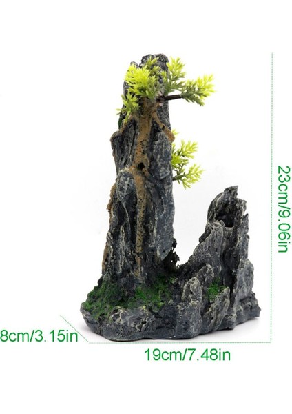 Eko Rockery Akvaryum Balık Tankı Peyzaj Dekorasyon Vintage Ev Reçine Gizle | Süslemeler - (Yurt Dışından)