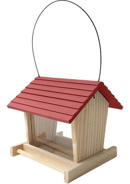 Kuş Besleyici Ahşap Bahçe Dekoru Yabani Kuş Yem Dağıtıcı Ahşap Kuş Evi ile Ahşap Kuş Evi Ev Bahçe Yard Dekorasyon | Kuş Kafesleri ve yuvalar - (Yurt Dışından)