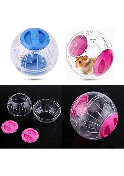 Şeffaf Sevimli Pet Hamster Egzersiz Topu Mini Trot Plastik Oyuncaklar (Mavi) - (Yurt Dışından)