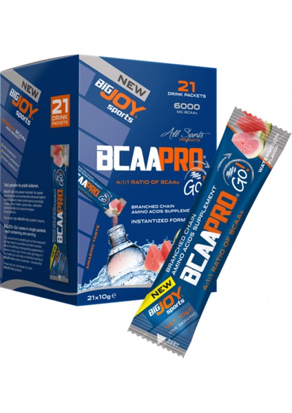 Bigjoy Bcaa Pro Go! 21 Drink Packets Karpuz Aromalı