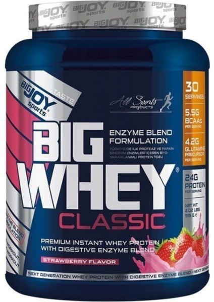 Bigjoy Big Whey Classic Çilek Aromalı Protein Tozu 915 Gr