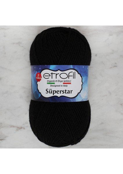 Süperstar Siyah El Örgü Ipi - 70978