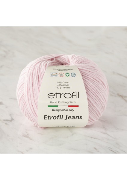 Jeans Pembe El Örgü Ipi - 033