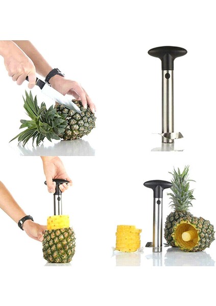 Ananas Meyve Paslanmaz Partisi Çekirdek Dilimleme Soyucu Kesici Mutfak El Aracı - (Yurt Dışından) indirimleri