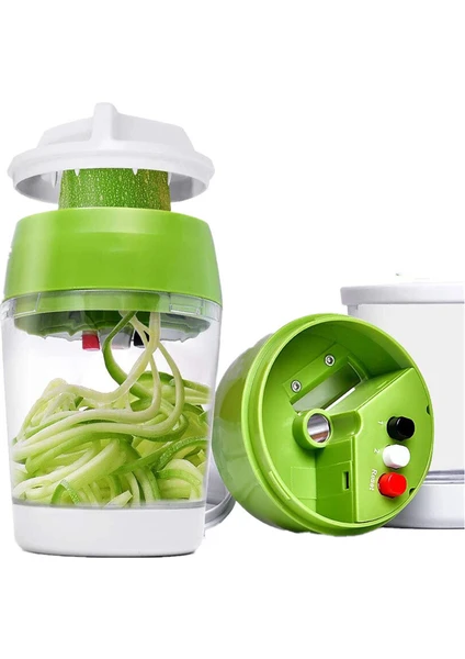 Three Beans 5 In1 El Spiralizer Sebze Dilimleme Ayarlanabilir Spiral Kesici Konteyner Kabak Noodle Spagetti Maker Spiral Dilimleme - (Yurt Dışından)