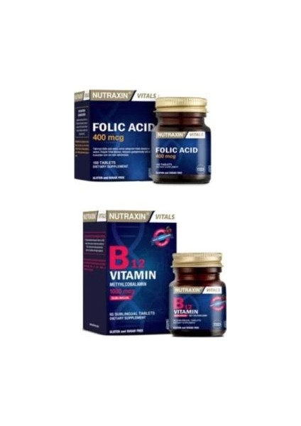 400 Mcg Folic Acid + Vitamin B12 1000 Mcg 60 Tablet