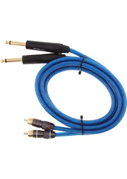 1pcs Stereo 6.35MM 1/4 "jack - Fono Dj Mikser Sesli Kablo 1.5 Metre (Yurt Dışından)