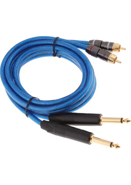 1pcs Stereo 6.35MM 1/4 "jack - Fono Dj Mikser Sesli Kablo 1.5 Metre (Yurt Dışından) indirimleri