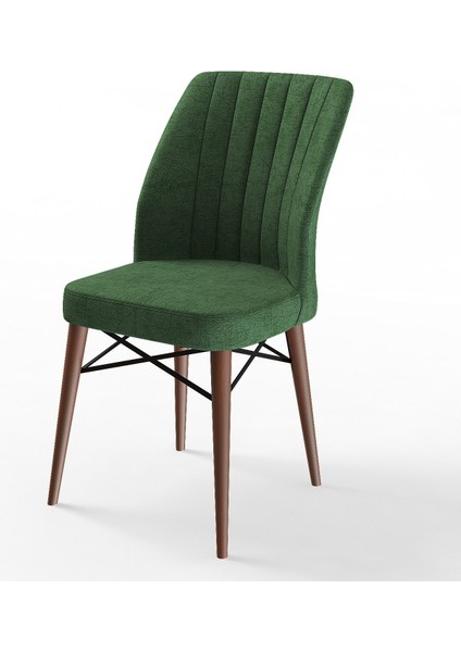 Concept Nef Serisi 70X114, Açılabilir Mdf Mutfak Masa Takımı, Barok Ahşap Desen Masa ve 6 Sandalye