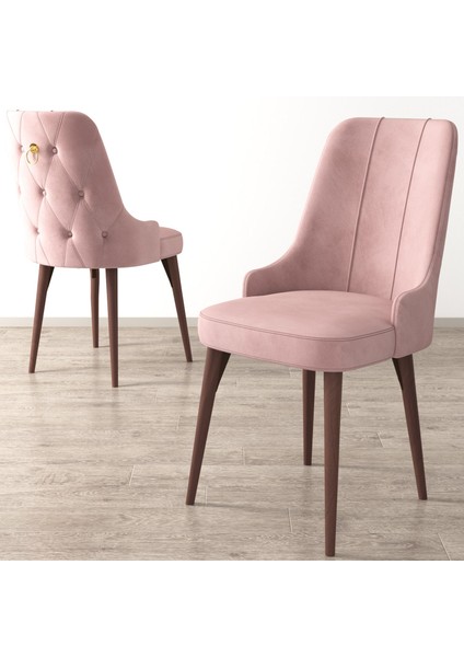 Concept Noa Serisi, 80X132 Açılabilir Mdf Masa, Beyaz Masa Ceviz Ayak Masa Takımı, 6 Sandalye fırsatları