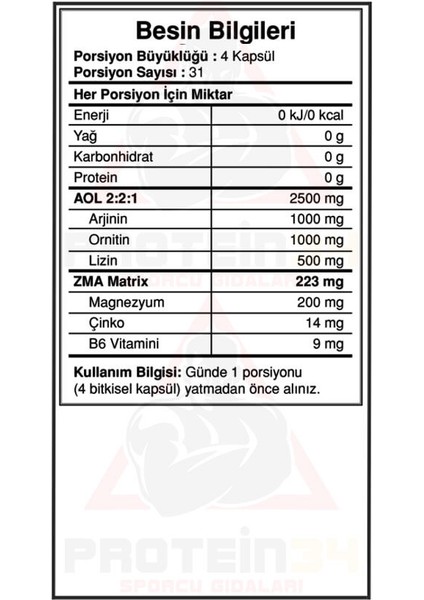 Bigjoy Aol Big Zma 124 Kapsül Komplex Arjinin