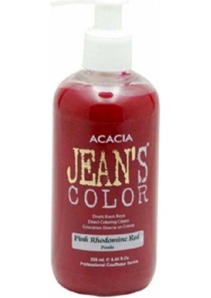 Acacia Jeans Color Pembe 250ML. Pink Rhodomine Red Amonyaksız Balyaj Renkli Saç Boyası