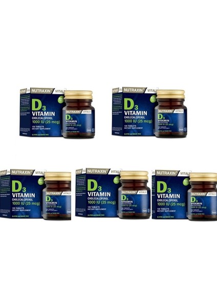 Kemikleri Kouryan D3 Vitamini 120 Tablet*5
