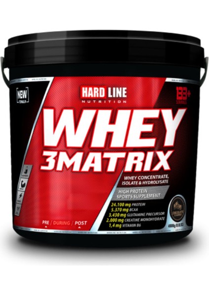 Hardline Whey 3 Matrix Çikolata 4000 gr Protein Tozu