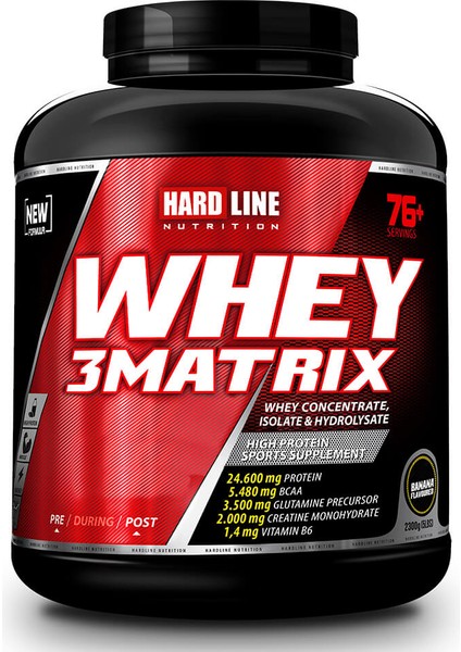 Hardline Whey 3matrix 2300 gr Muzlu Protein Tozu