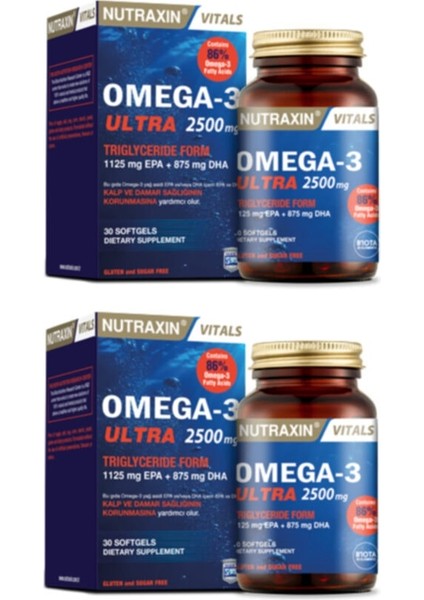 Omega-3 Ultra 2500 Mg 30 Yumuşak Kapsül X2 Adet