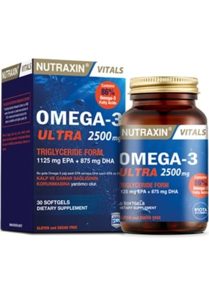 Vitals Omega-3 Ultra 2500 Mg 30 Softgel