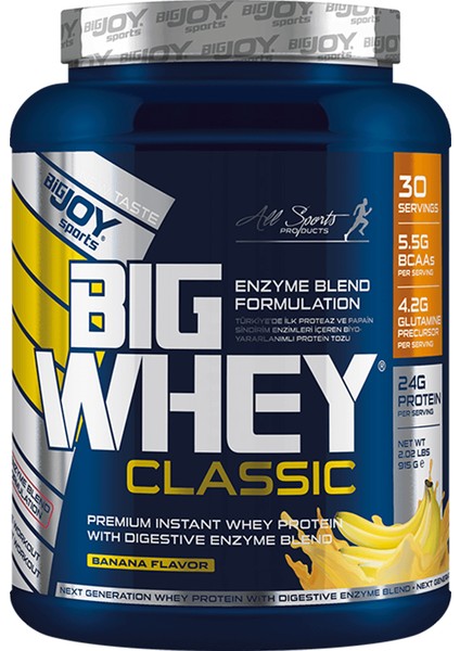 Bigjoy Bigwhey Whey Protein Classic 30 Servis Protein Tozu Muz Aroma