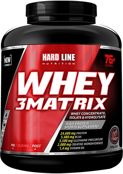 Hardline Whey 3matrix 2300 gr Protein Tozu Çilekli