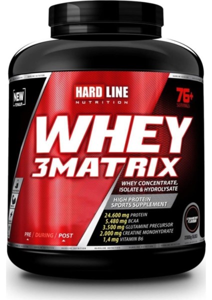 Hardline Whey 3 Matrix Protein Tozu 2300 gr Çilekli
