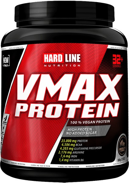 Hardline Nutrition Hardline Vmax 908 gr Çikolata Aromalı Vegan Bezelye Proteini