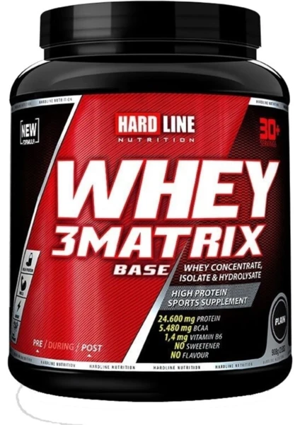 Hardline Nutrition Hardline Whey 3 Matrix Base Protein Tozu Aromasız 908 G