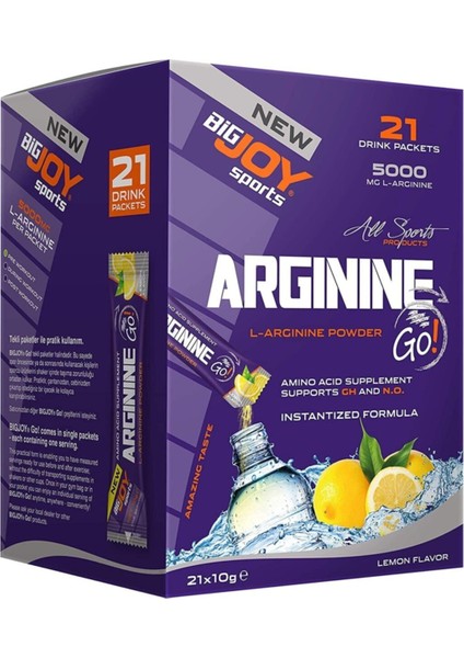 Arginine Go! Limon 10GX21 Adet 1 Paket 1 x 210 G