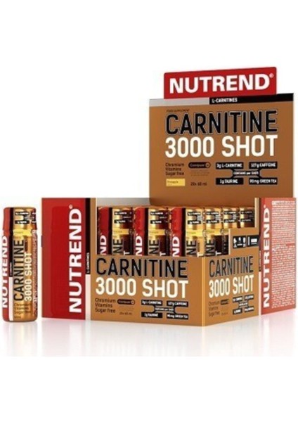 L-Carnitine Shot 3000 Mg 20 Ampül Sıvı Karnitin Portakal