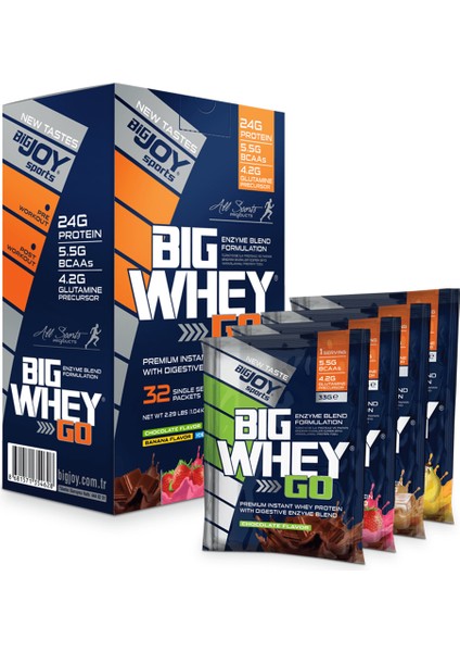 Bigwheygo Whey Protein Tozu 32 Paket (Servis) Mix Aromalı Bigwhey