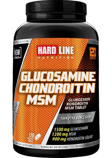 Hardline Glucosamine Chondroitin Msm 120 Tablet Glukozamin