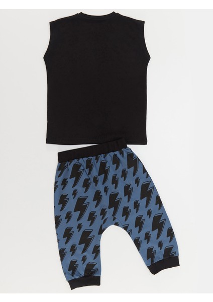 Şimşek Dino Erkek Çocuk T-shirt Kapri Şort Takım fırsatları